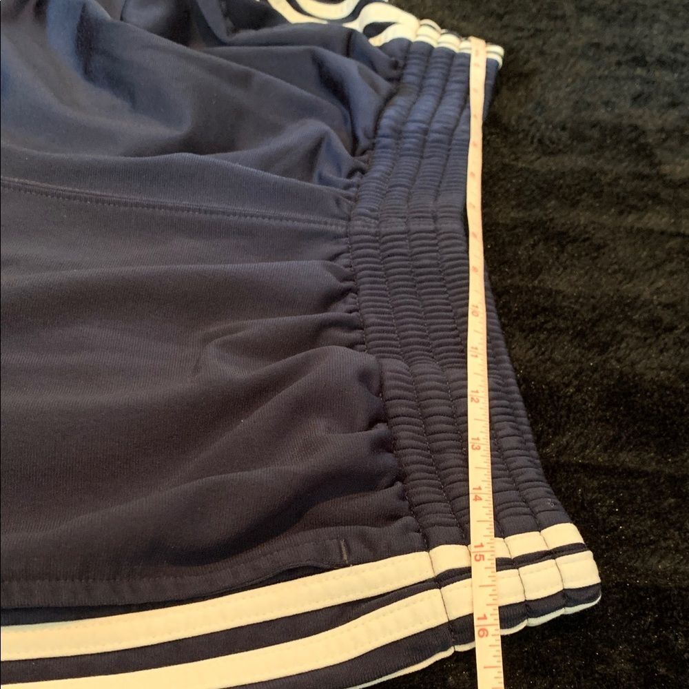 VINTAGE Y2K Adidas Men's Wide-Leg 3-Stripe Track Pants Navy Size Medium - Picture 4 of 11